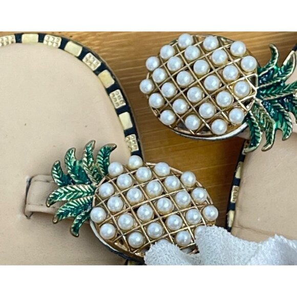 Shishang womens flat thong shoe size 8 pineapple design at toe - Picture 4 of 6